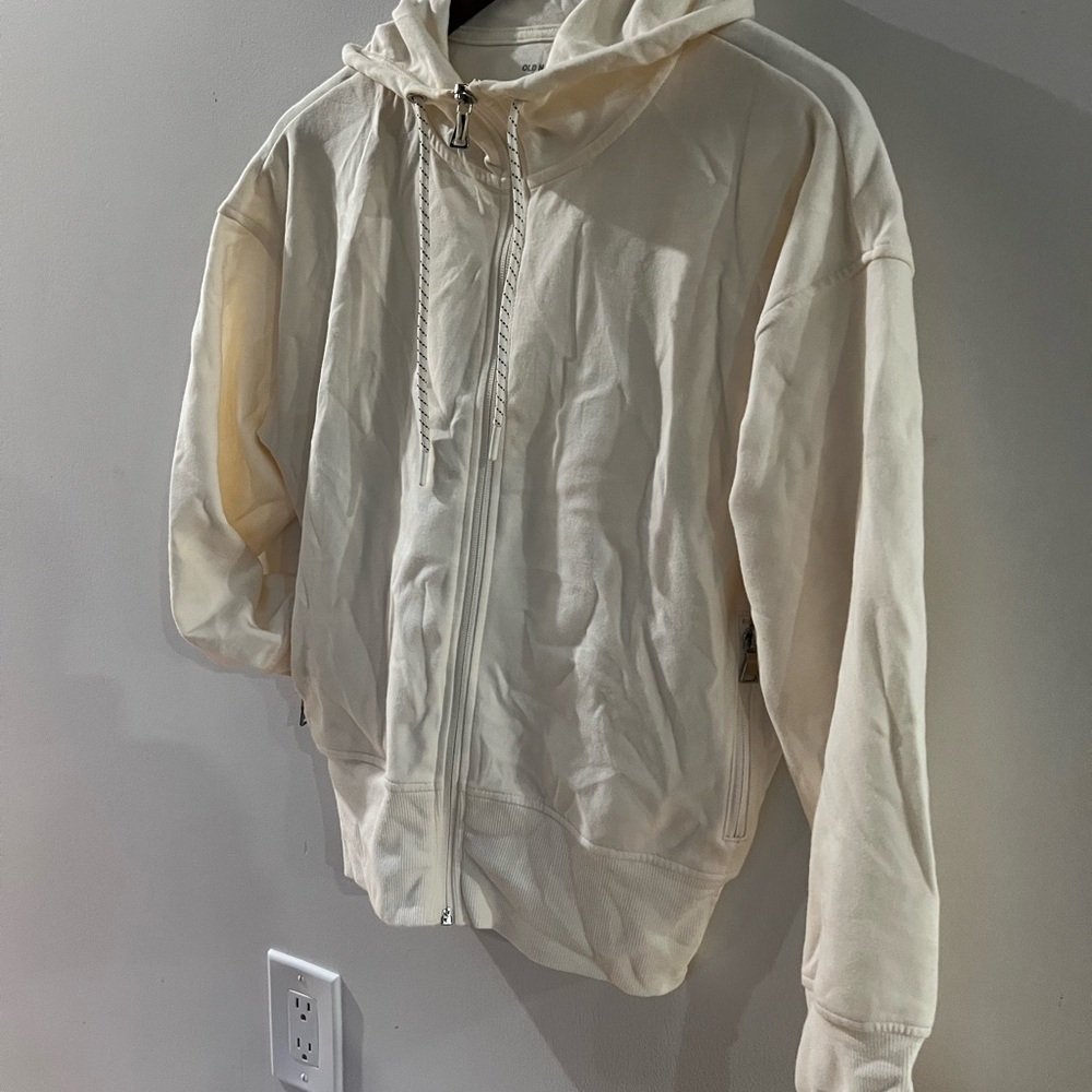 Old Navy Active Off-White Zip-Up Jacket